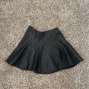Free People leather mini skirt